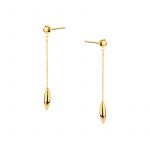 Kolczyki złote wiszące sople Sztyft