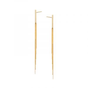 Kolczyki złote wiszące sztyft