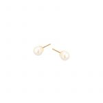 Kolczyki złote z perłą syntetyczną sztyft