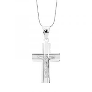 Krzyżyk srebrny z wizerunkiem