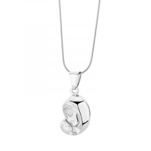 Medalik srebrny Madonna z Dzieciątkiem