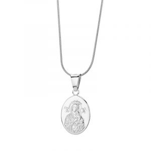 Medalik srebrny Maryja z Dzieciątkiem