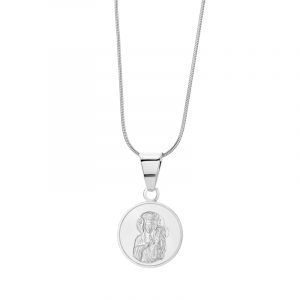 Medalik srebrny Matka Boska