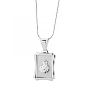 Medalik srebrny Matka Boska Karmiąca