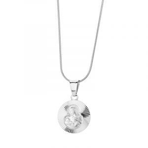 Medalik srebrny Matka Boska Karmiąca