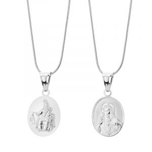 Medalik srebrny Matka Boska Szkaplerzna