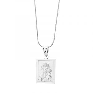 Medalik srebrny Matka Boska