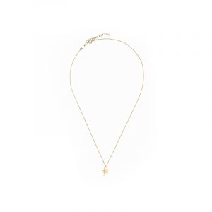 Naszyjnik pozłacany z kłódką i kluczem