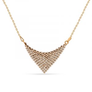 Naszyjnik pozłacany z kryształami