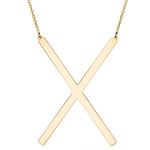 Naszyjnik pozłacany z motywem geometrycznym