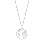 Naszyjnik srebrny globus