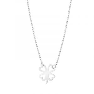 Naszyjnik srebrny z ażurową koniczyną