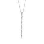 Naszyjnik srebrny z białymi kryształami