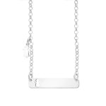 Naszyjnik srebrny z blaszką i dziewczynką