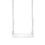 Naszyjnik srebrny z blaszką pod grawer