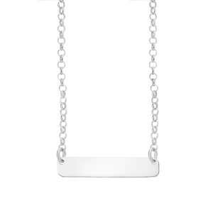Naszyjnik srebrny z blaszką pod grawer