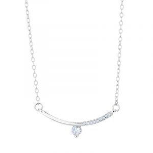 Naszyjnik srebrny z cyrkoniami