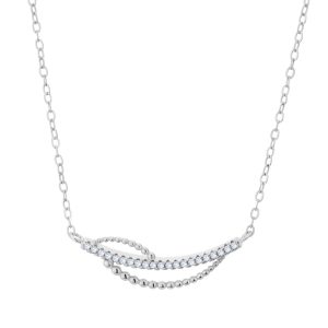 Naszyjnik srebrny z cyrkoniami
