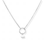 Naszyjnik srebrny z kółkiem i sercem