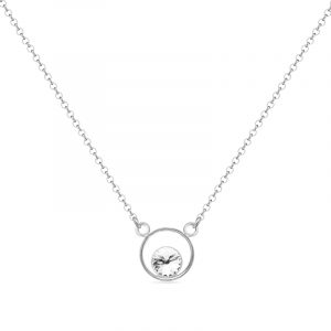 Naszyjnik srebrny  z kryształem