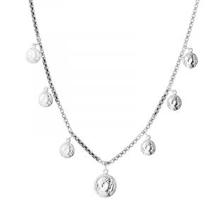 Naszyjnik srebrny z monetami