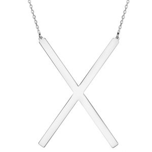 Naszyjnik srebrny z motywem geometrycznym