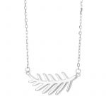 Naszyjnik srebrny z motywem roślinnym