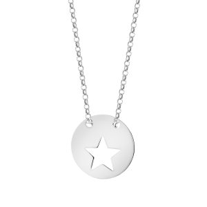 Naszyjnik srebrny – blaszka z gwiazdką