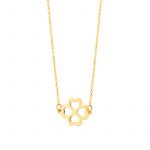 Naszyjnik złoty ażurowa koniczyna