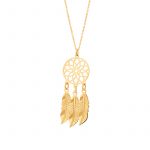 Naszyjnik złoty łapacz snów