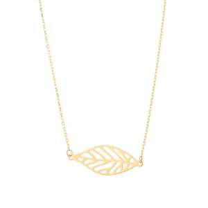 Naszyjnik złoty liść