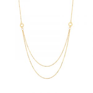 Naszyjnik złoty podwójny z kółkami