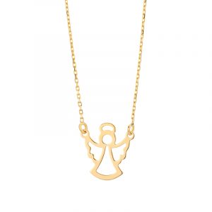Naszyjnik złoty z aniołkiem