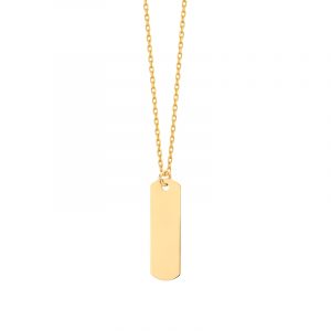 Naszyjnik złoty z blaszką pod grawer