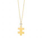 Naszyjnik złoty z cyrkonią – puzzle