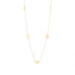 Naszyjnik złoty z motywem roślinnym