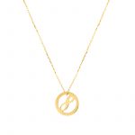 Naszyjnik złoty z nieskończonością w kółku