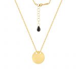Naszyjnik złoty z okrągłą blaszką