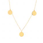 Naszyjnik złoty z okrągłymi blaszkami