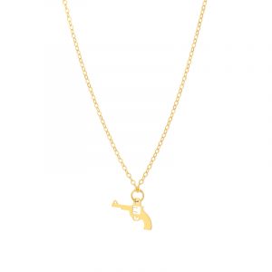 Naszyjnik złoty z pistoletem