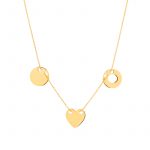 Naszyjnik złoty z trzema elementami