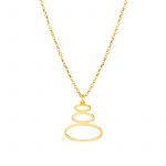 Naszyjnik złoty z trzema połączonymi okręgami