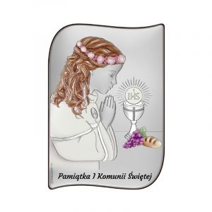 Pamiątka I Komunii Św. Dziewczynka 8,5×12,5 cm