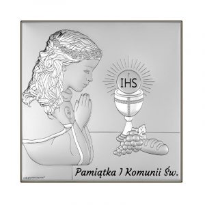 Pamiątka I Komunii Św. Dziewczynka 8×8 cm