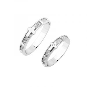 Pierścionek srebrny różaniec