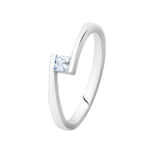 Pierścionek srebrny z cyrkonią