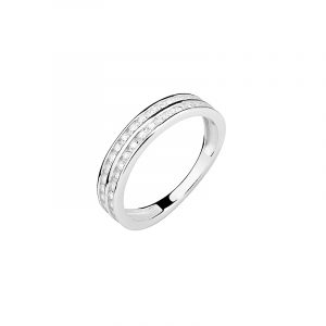 Pierścionek srebrny z cyrkoniami