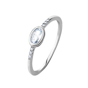 Pierścionek srebrny z cyrkoniami