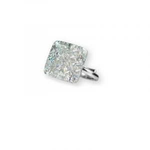 Pierścionek srebrny ze szkłem weneckim