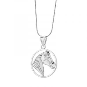 Zawieszka srebrna głowa konia